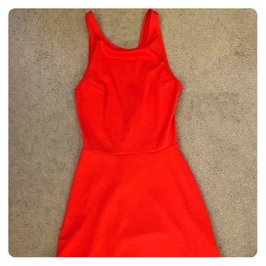 Red mini dress